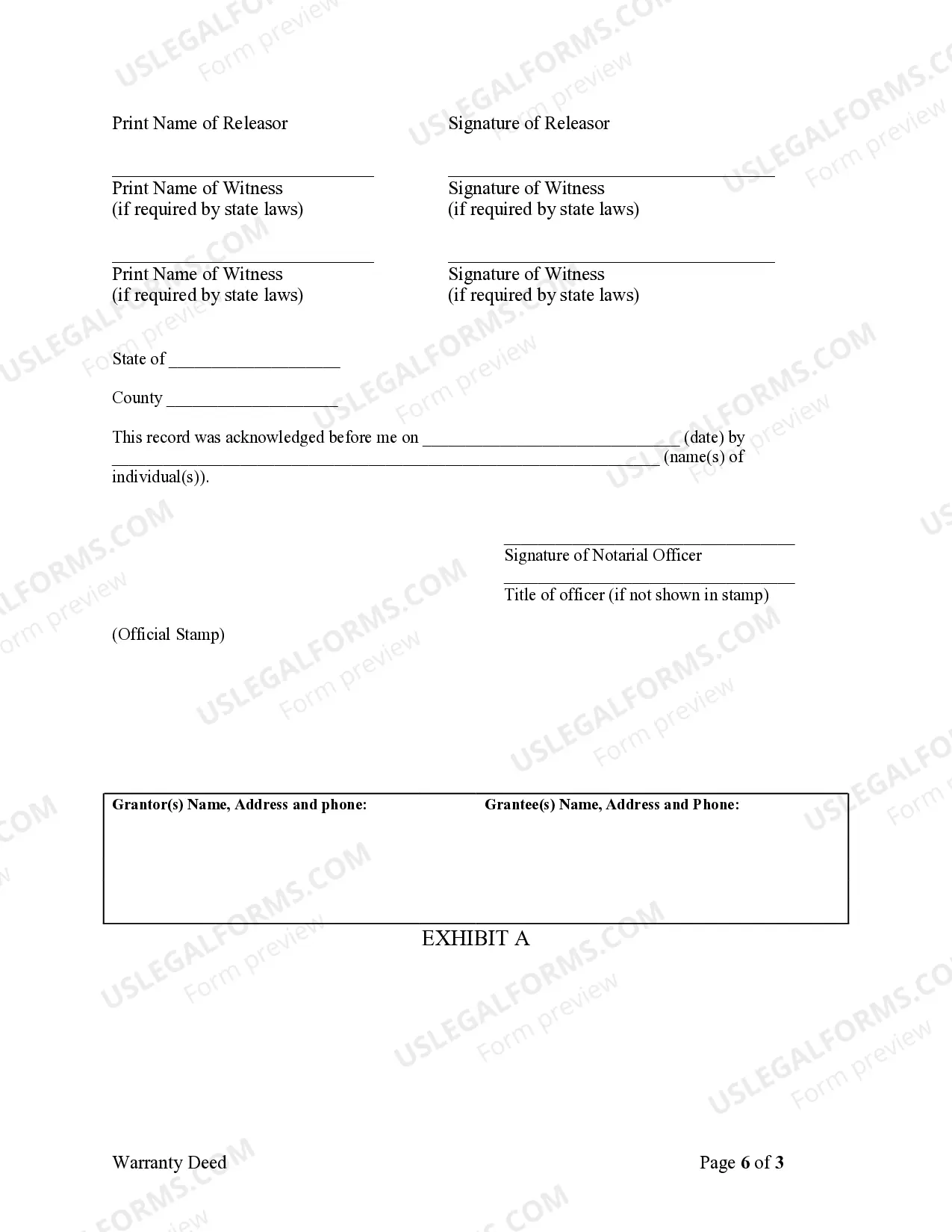 Preview Warranty Deed for Parents to Child with Reservation of Life Estate