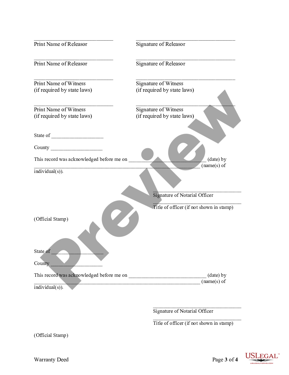 page 5 Warranty Deed for Separate or Joint Property to Joint Tenancy preview