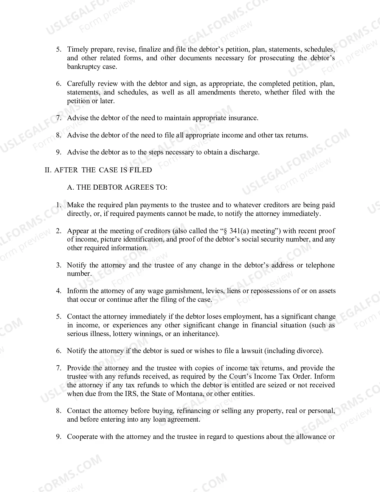 Preview Mont. LBF 3-A. ATTORNEY RETENTION AGREEMENT (CHAPTER 13) [MONT. LBR 2014-2(b) AND 2016-1(b)]