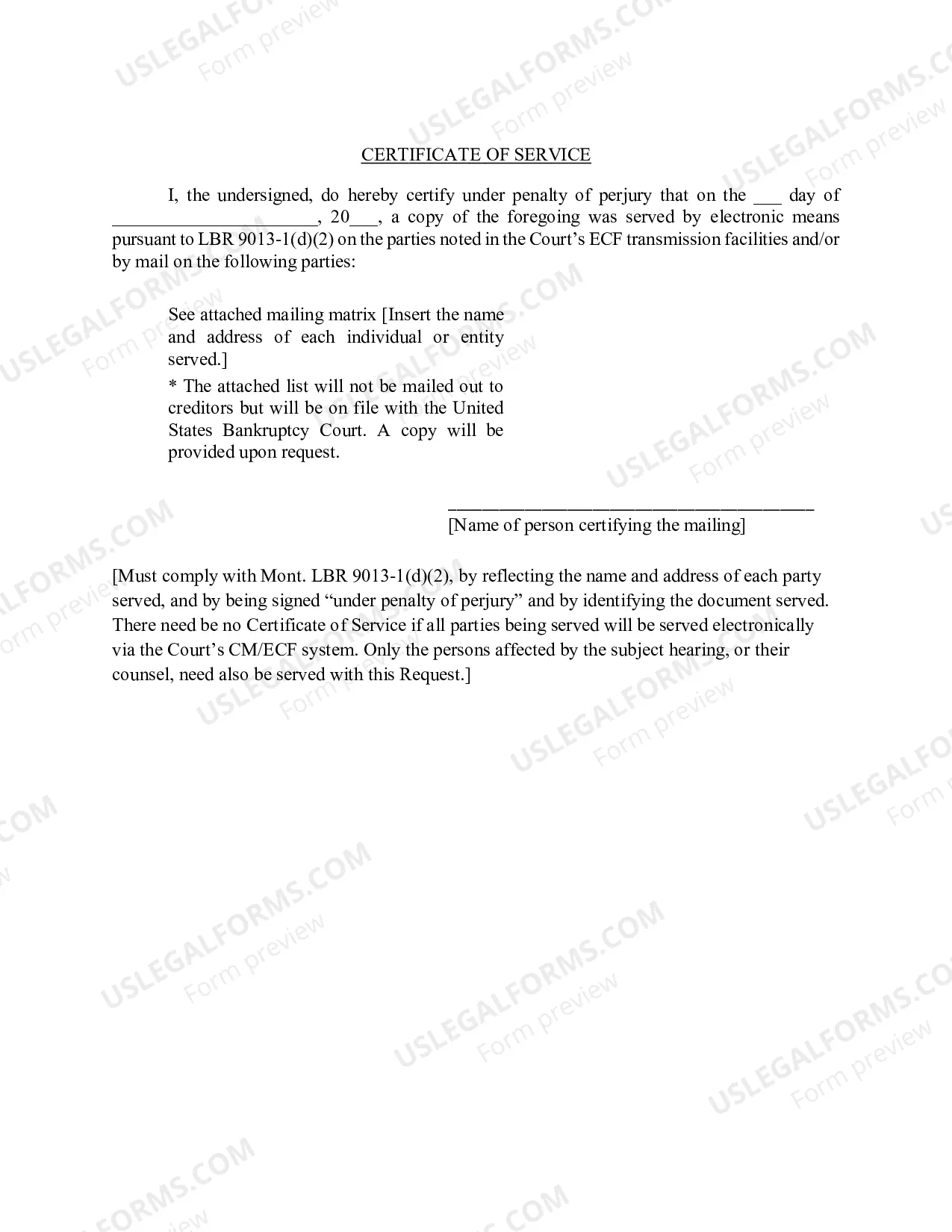 Preview Mont. LBF 26. REQUEST FOR IN-PERSON HEARING [MONT. LBR 5074-1(a)]