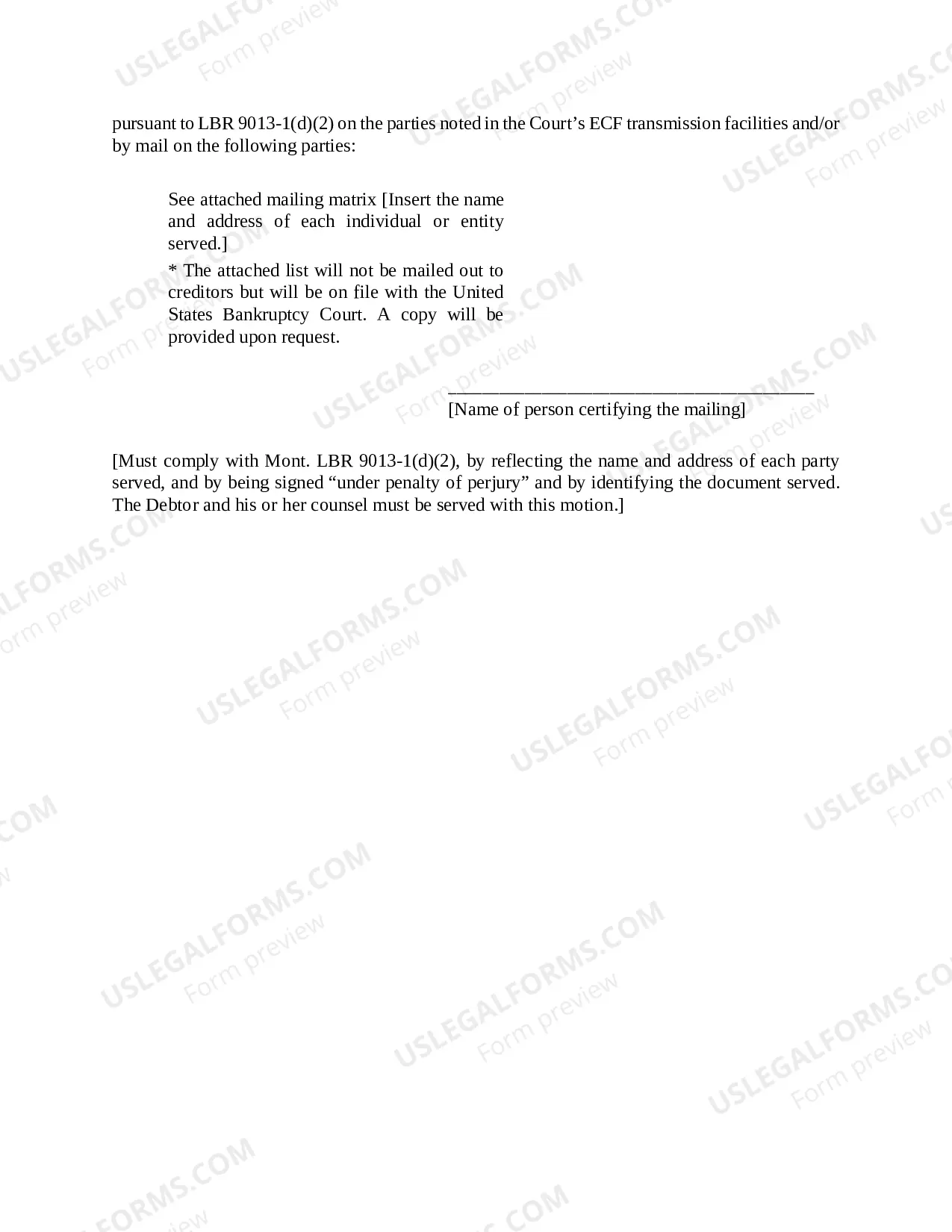 Preview Mont. LBF 40. MOTION FOR WITHDRAWAL of UNCLAIMED FUNDS; AND NOTICE [FED. R. BANKR. P. 3011]
