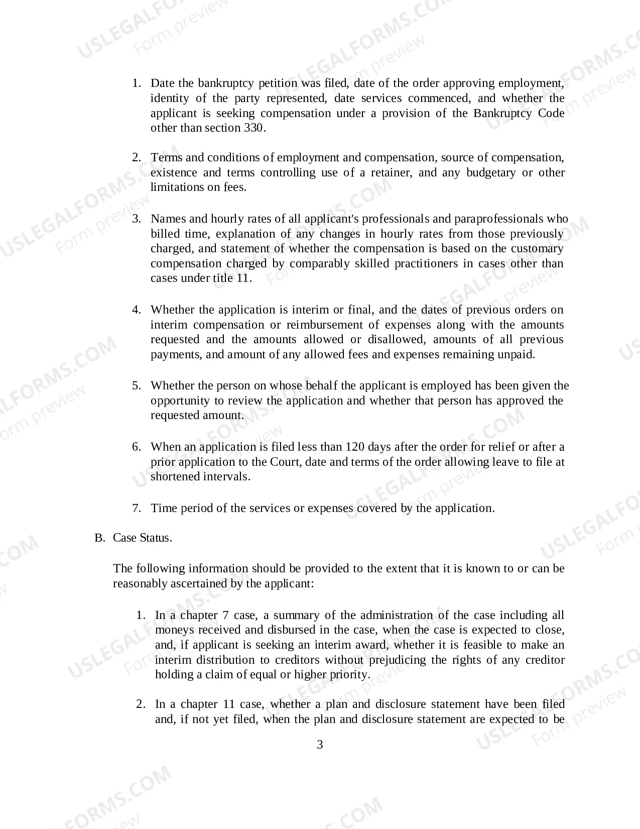 Preview UNITED STATES TRUSTEE GUIDELINES FOR REVIEWING APPLICATIONS FOR COMPENSATION AND REIMBURSEMENT of EXPENSES FILED UNDER 11 U.S.C. Sec. 330