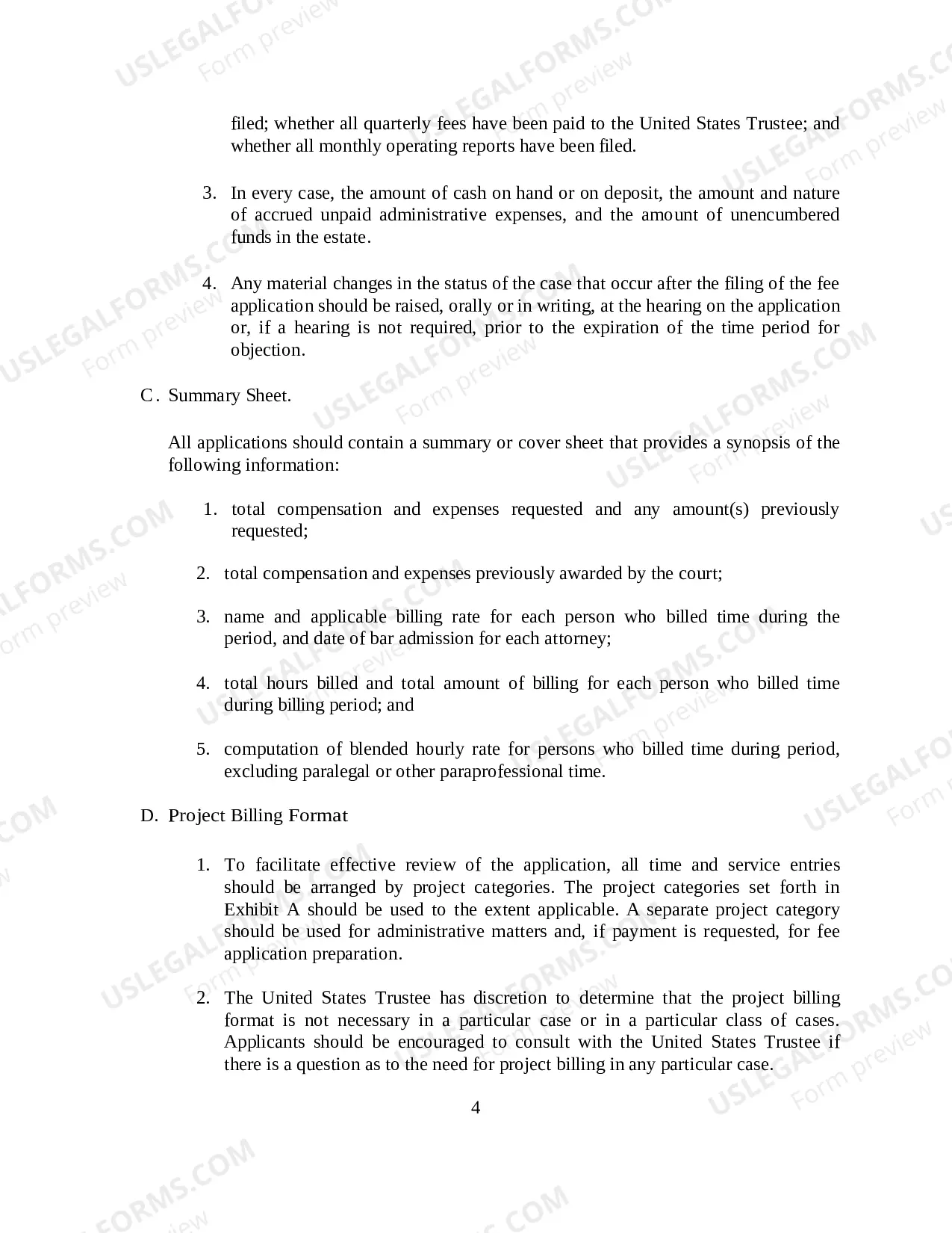 Preview UNITED STATES TRUSTEE GUIDELINES FOR REVIEWING APPLICATIONS FOR COMPENSATION AND REIMBURSEMENT of EXPENSES FILED UNDER 11 U.S.C. Sec. 330