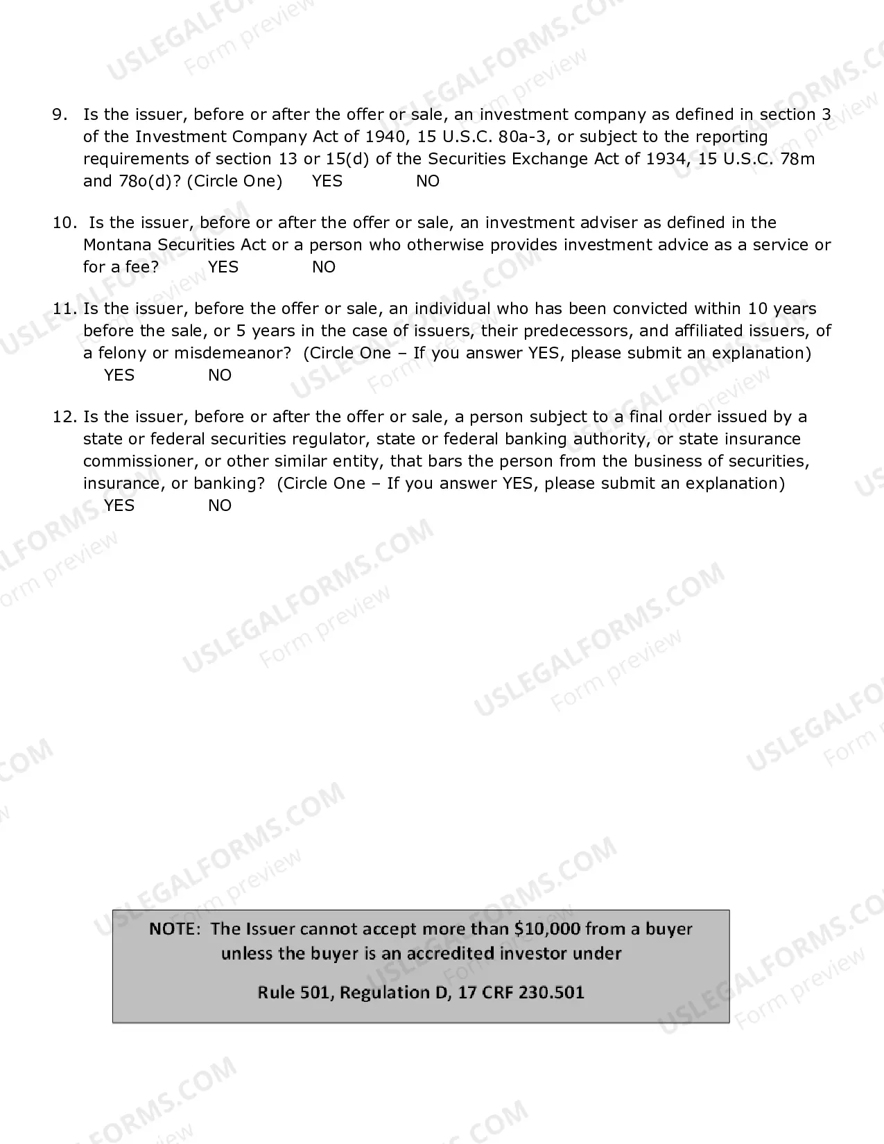 Preview Application for Crowdfunding Exemption