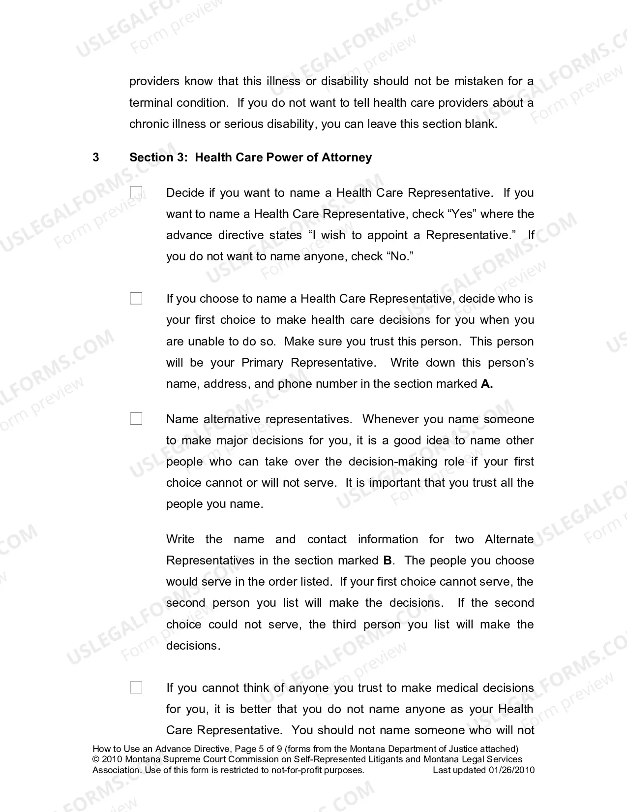 Preview Advance Directive Packet