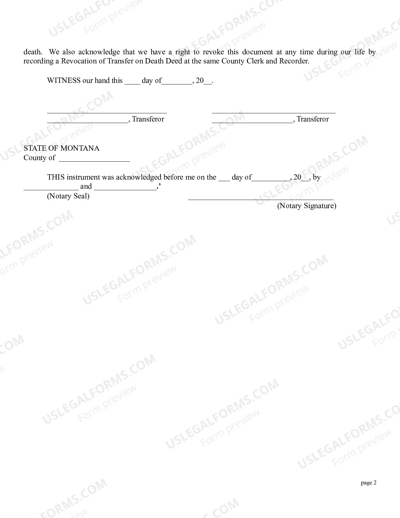 Preview Transfer on Death Deed (Multiple to Multiple)