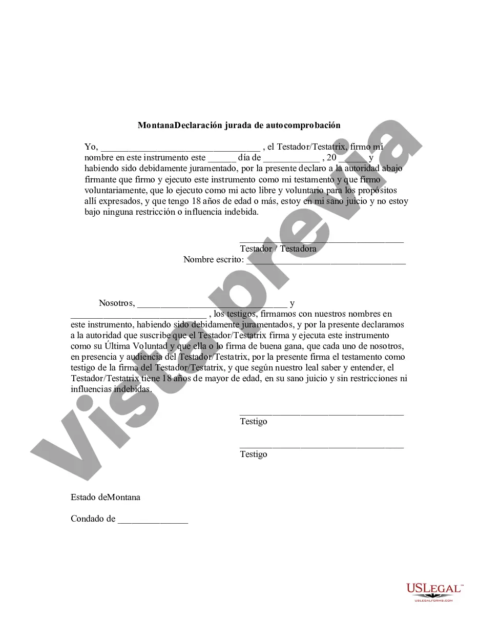 Preview Codicilo al formulario de testamento para enmendar su testamento - Cambios o enmiendas de testamento