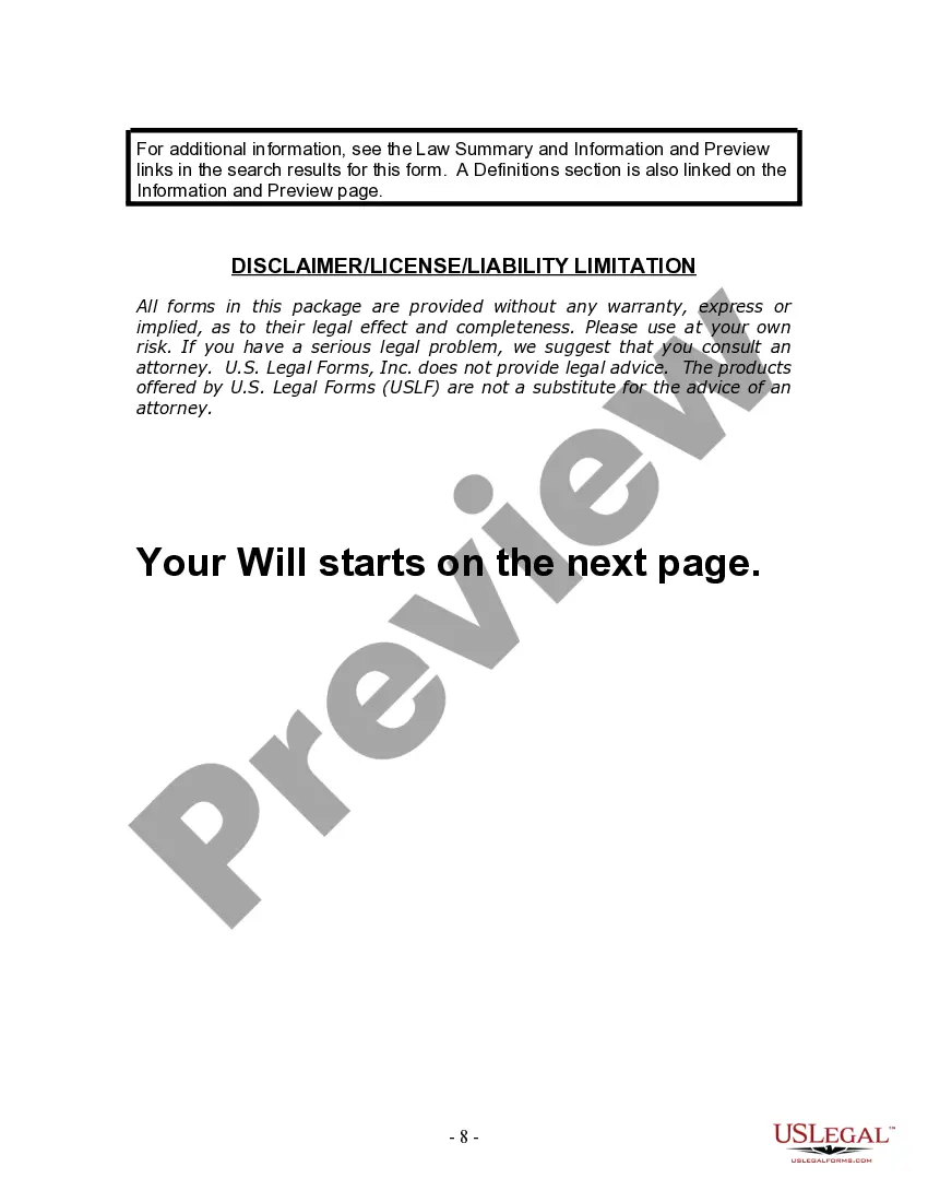 Preview Last Will and Testament for Divorced and Remarried Person with Mine, Yours and Ours Children