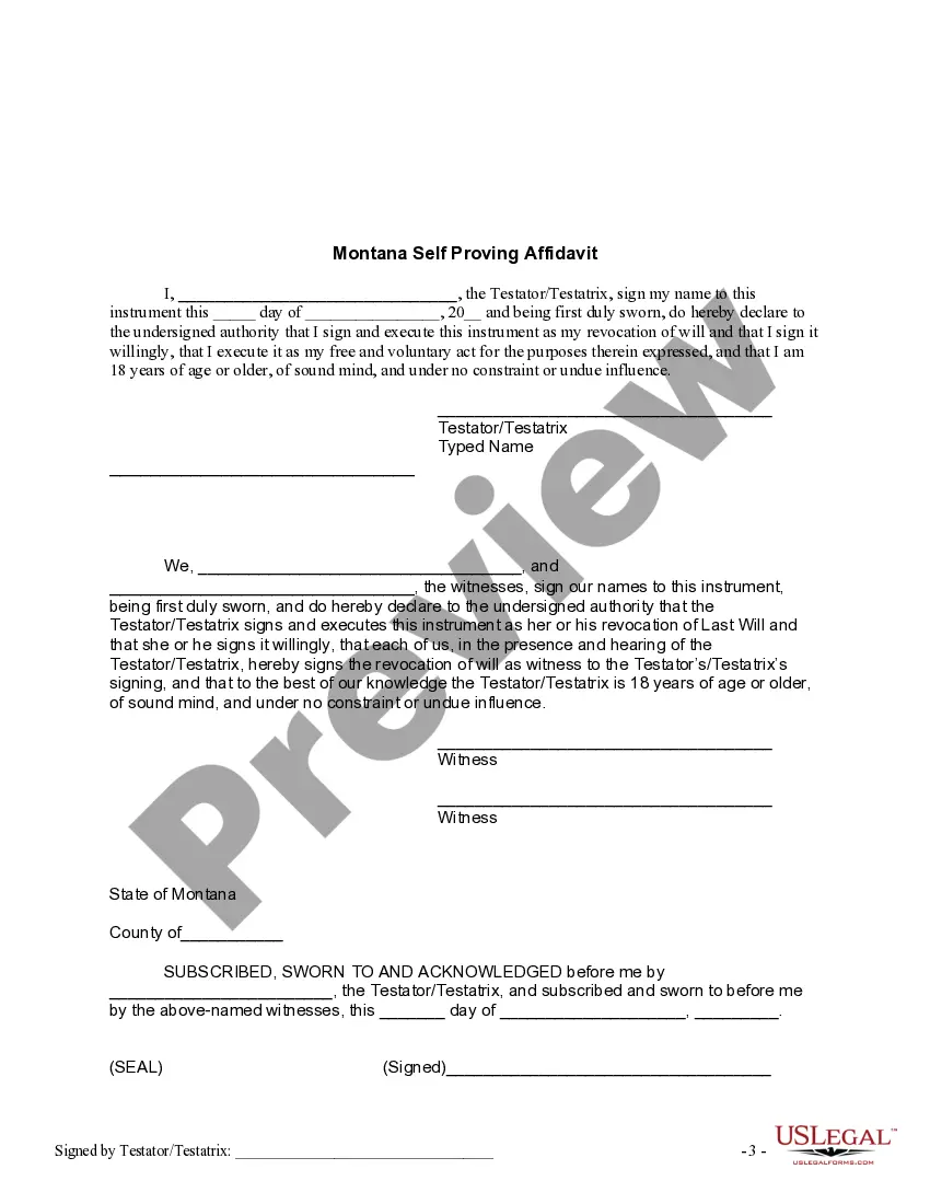 Preview Written Revocation of Will