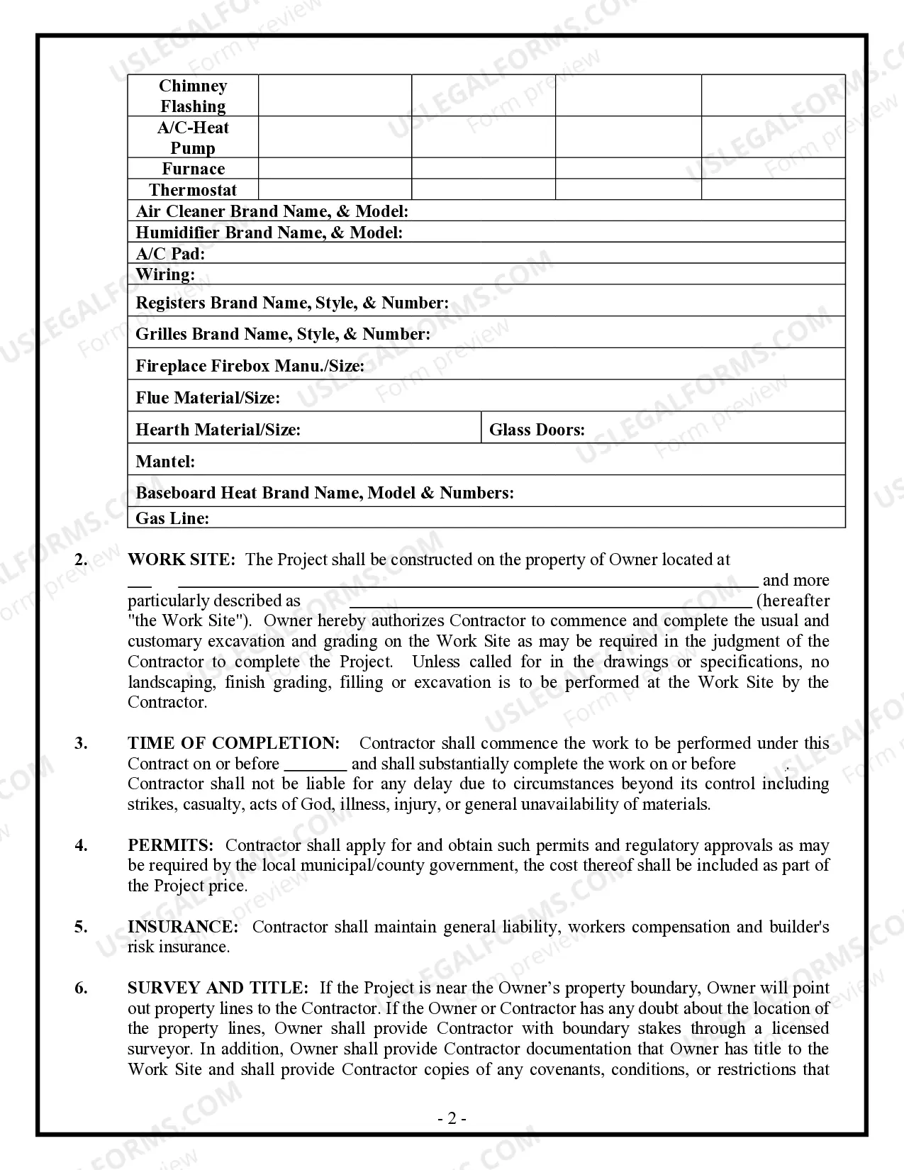 Preview HVAC Contract for Contractor
