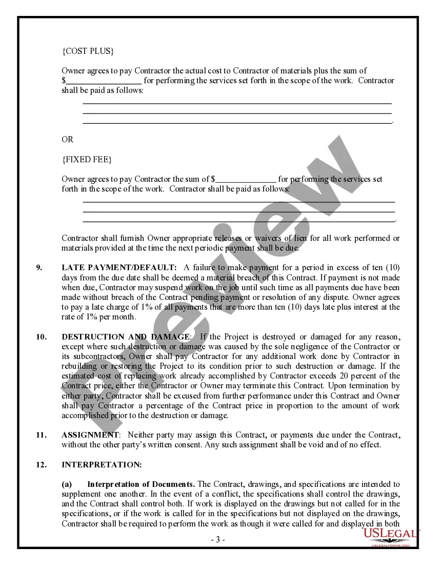 Preview Excavator Contract for Contractor