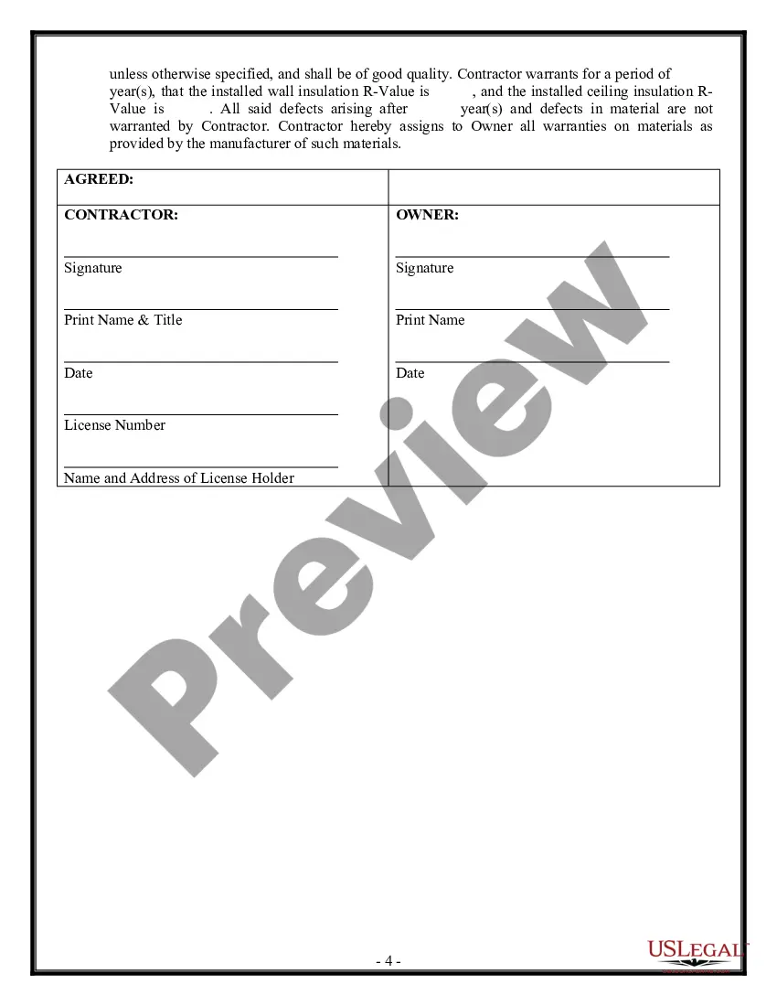 Get Insulation Contract for Contractor Preview Insulation Contract for Contractor