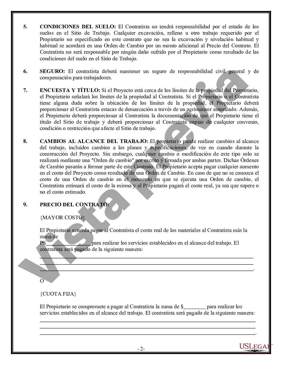 Preview Contrato de albañil para contratista