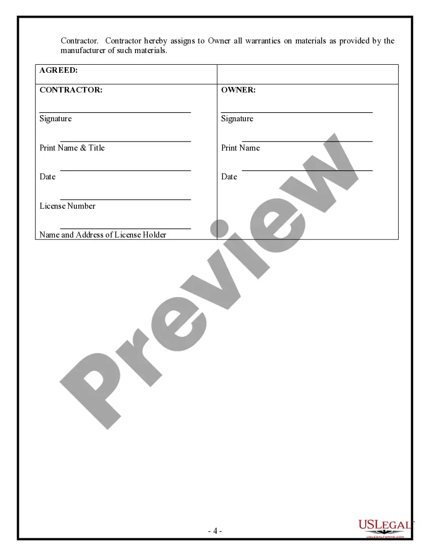 Preview Brick Mason Contract for Contractor