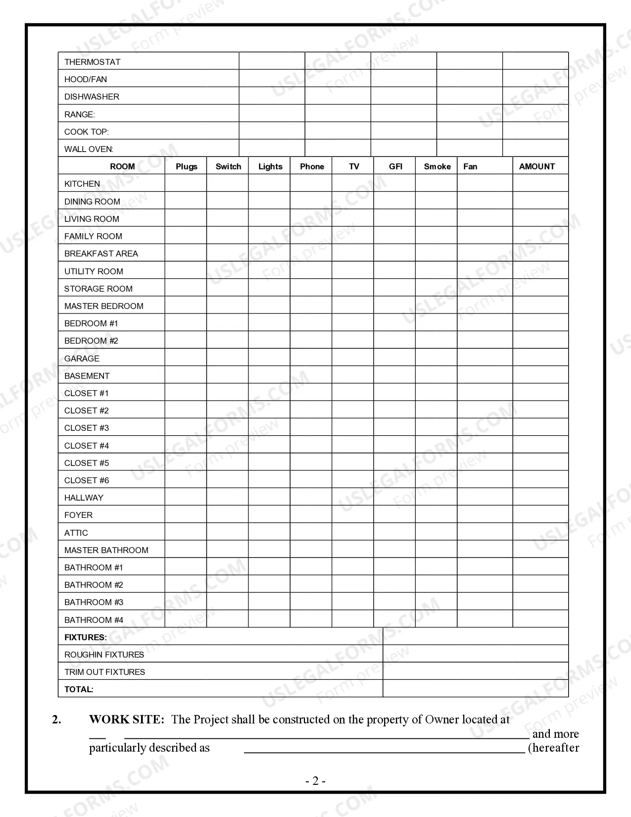 Preview Electrical Contract for Contractor