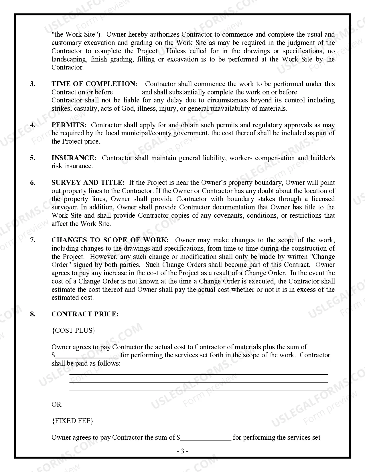 Preview Electrical Contract for Contractor