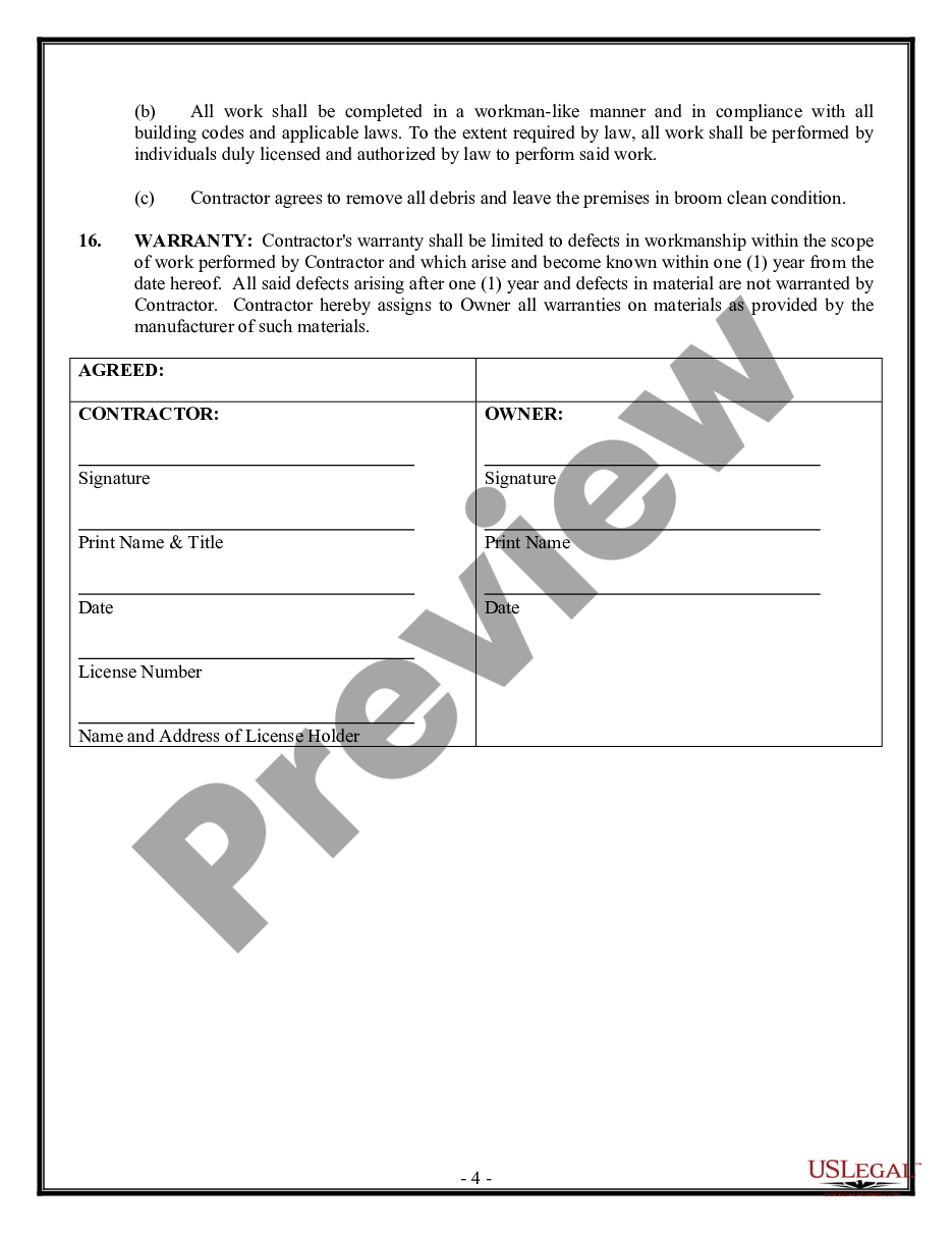page 3 Flooring Contract for Contractor preview