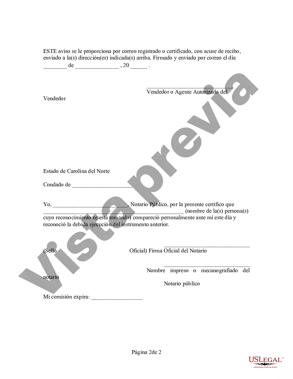 Preview Aviso general de incumplimiento de contrato de escritura