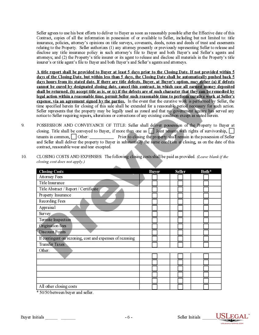 Preview Contract for Sale and Purchase of Real Estate with No Broker for Residential Home Sale Agreement