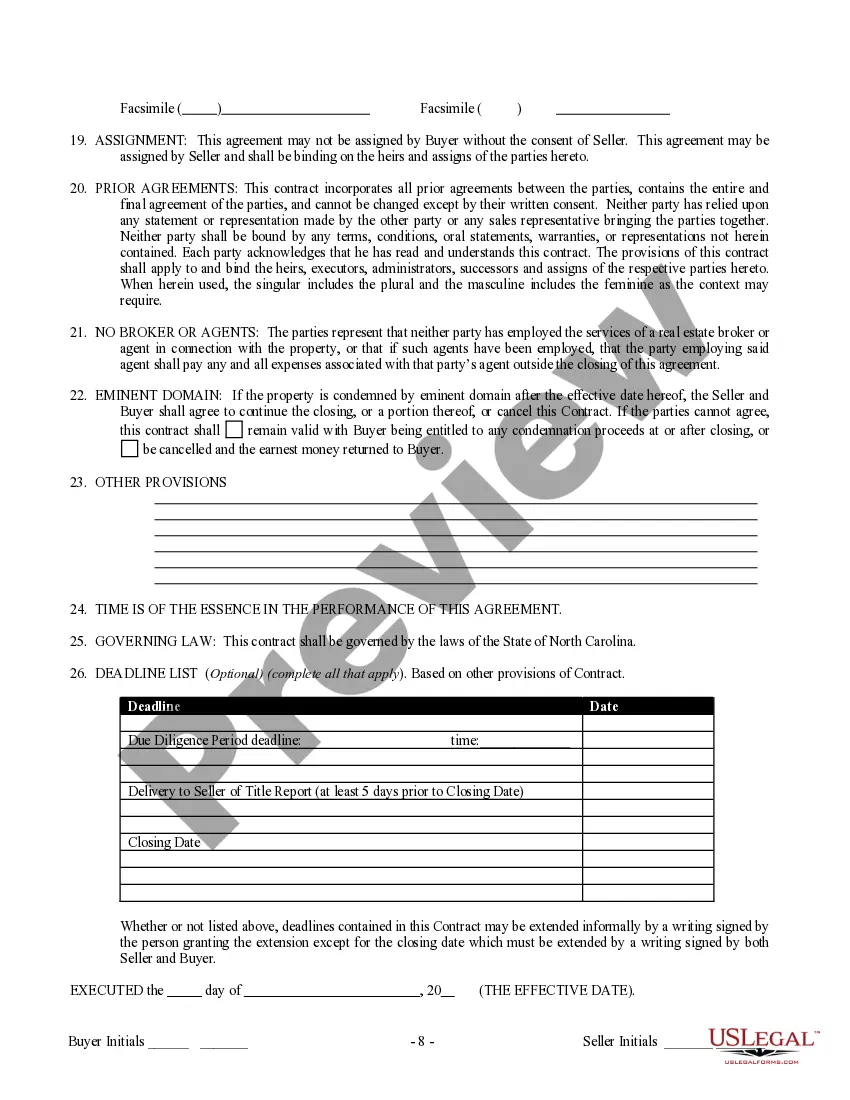 Preview Contract for Sale and Purchase of Real Estate with No Broker for Residential Home Sale Agreement