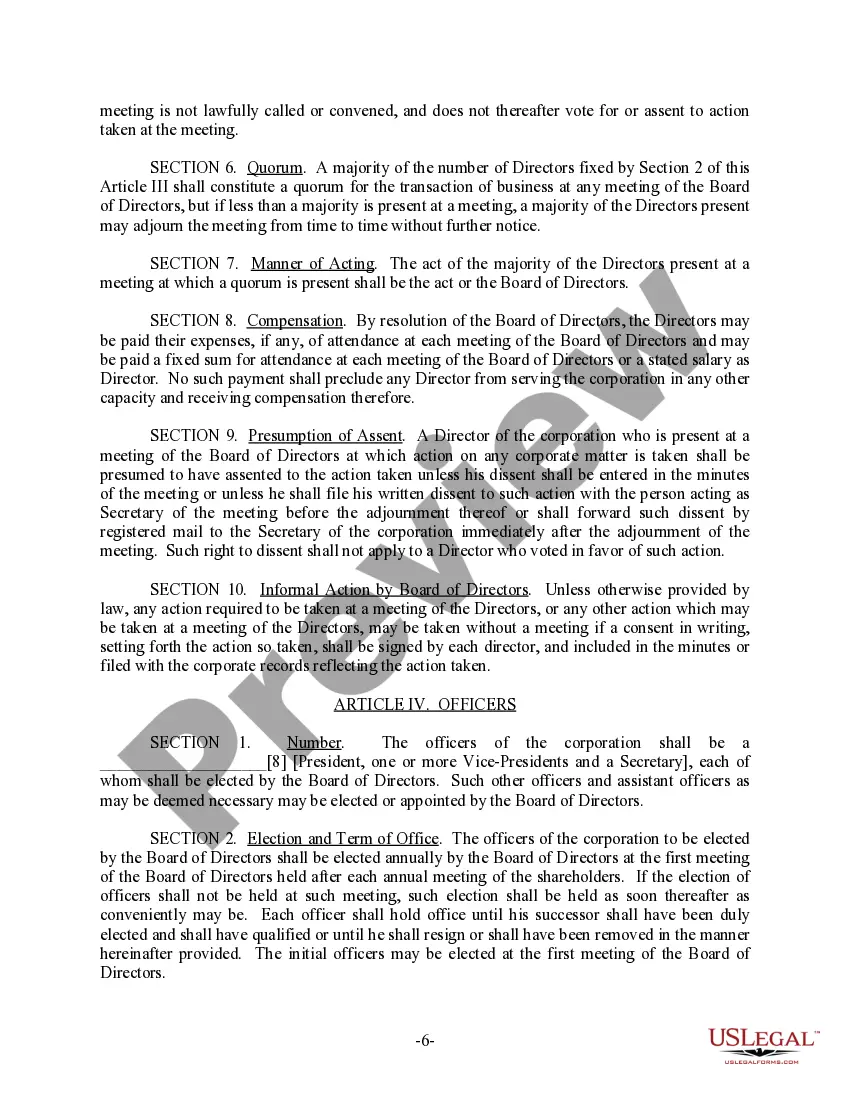 Get North Carolina Bylaws for Corporation Preview North Carolina Bylaws for Corporation