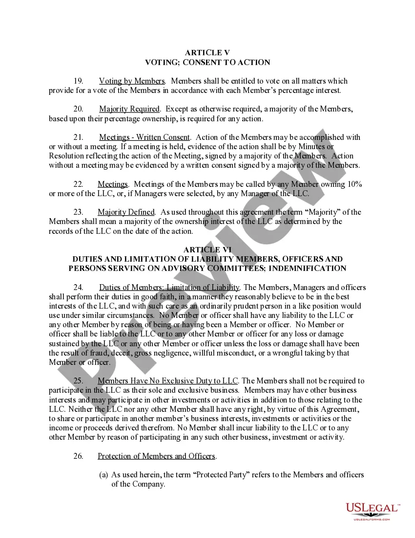 Get Limited Liability Company LLC Operating Agreement Preview Limited Liability Company LLC Operating Agreement