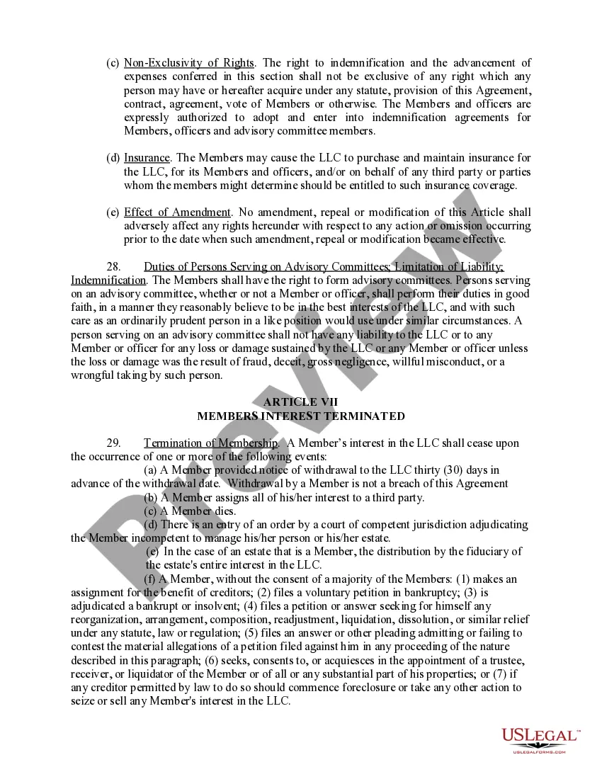 Get Limited Liability Company LLC Operating Agreement Preview Limited Liability Company LLC Operating Agreement