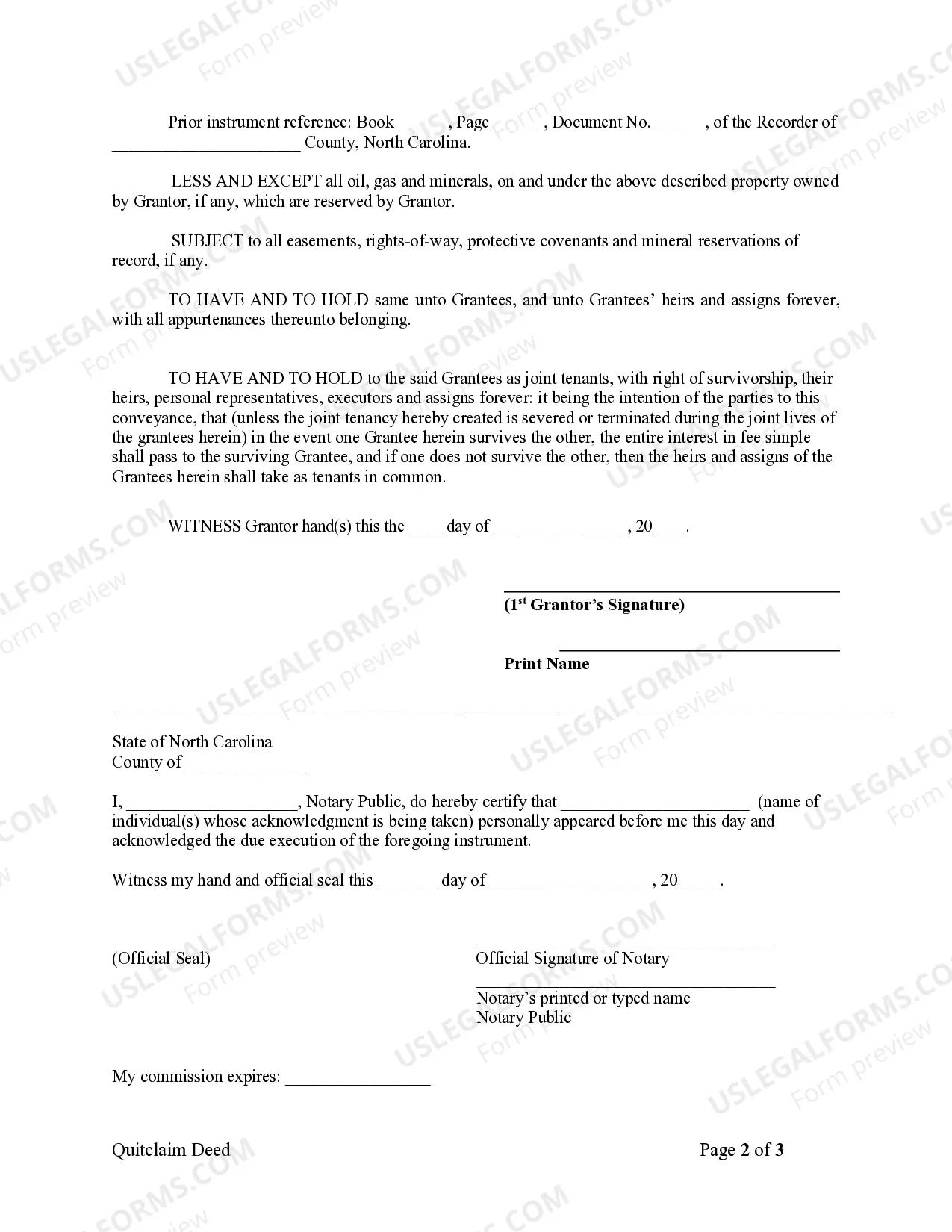 Preview Quitclaim Deed from Individual to Husband and Wife