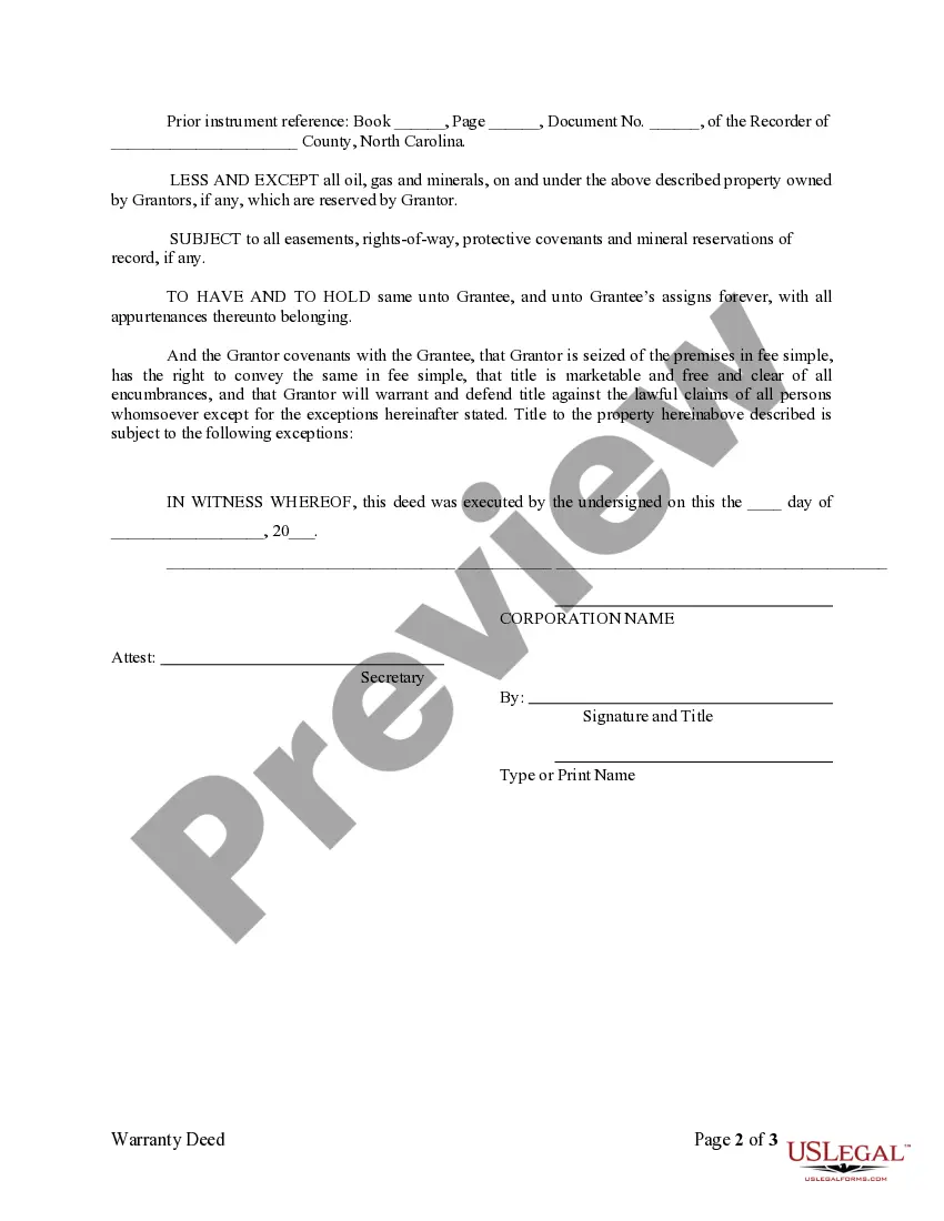 Get General Warranty Deed from Corporation to Corporation Preview General Warranty Deed from Corporation to Corporation