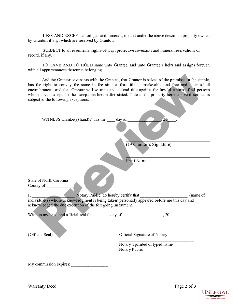 north-carolina-general-warranty-deed-from-individual-to-a-trust-north