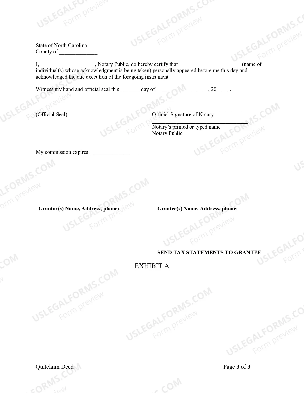 Preview Quitclaim Deed from Husband and Wife to Husband and Wife