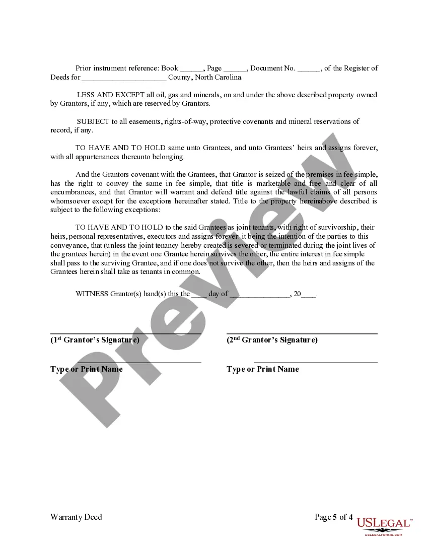Preview General Warranty Deed from Husband and Wife to Husband and Wife