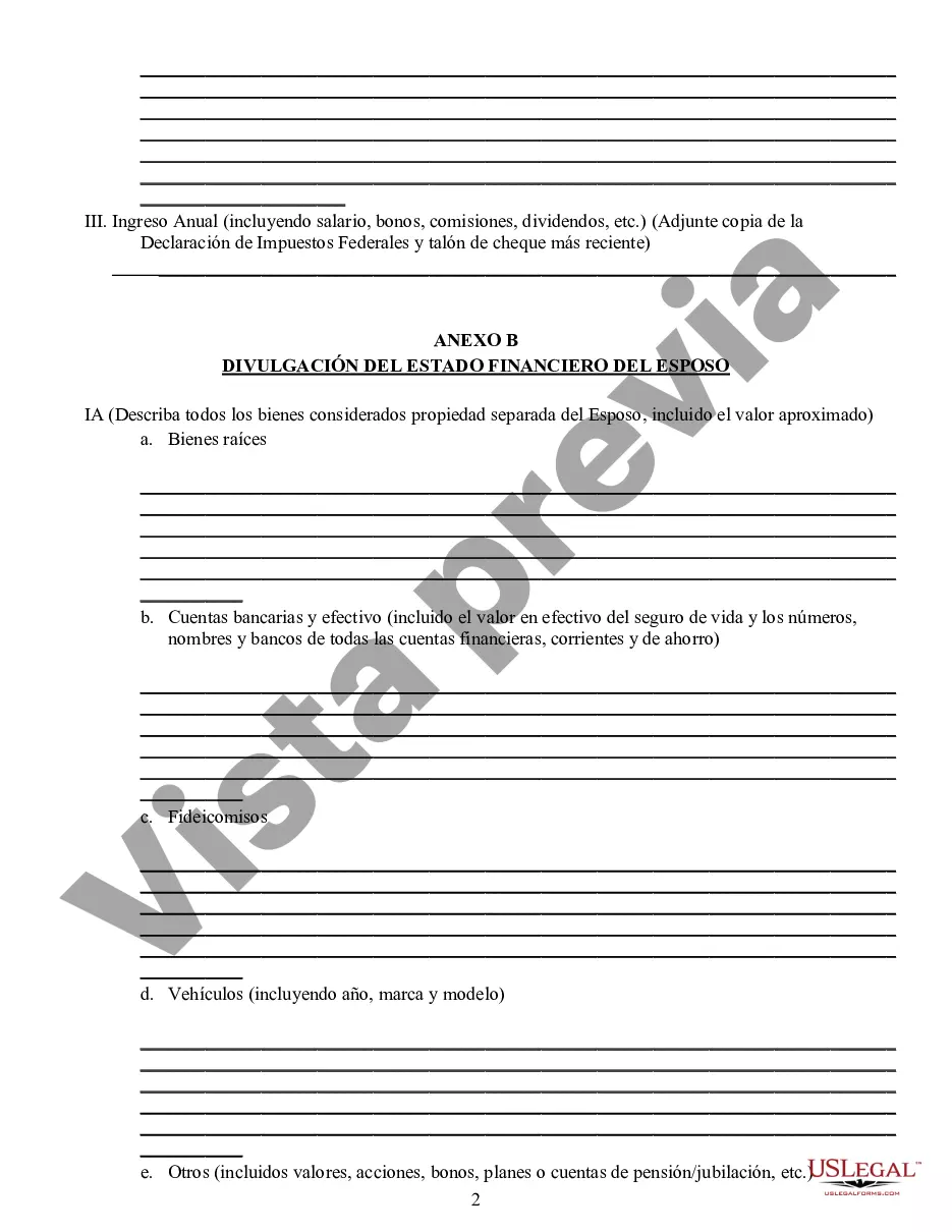 Preview Acuerdo de propiedad posnupcial - Carolina del Norte