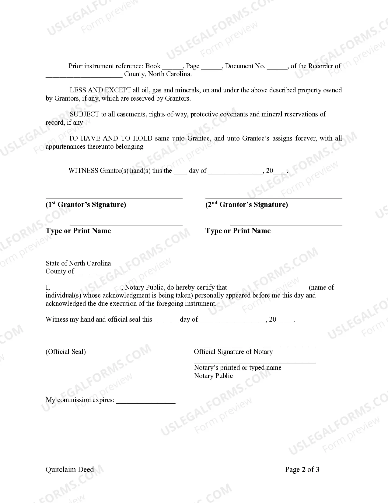 Preview Quitclaim Deed from Husband and Wife to an Individual