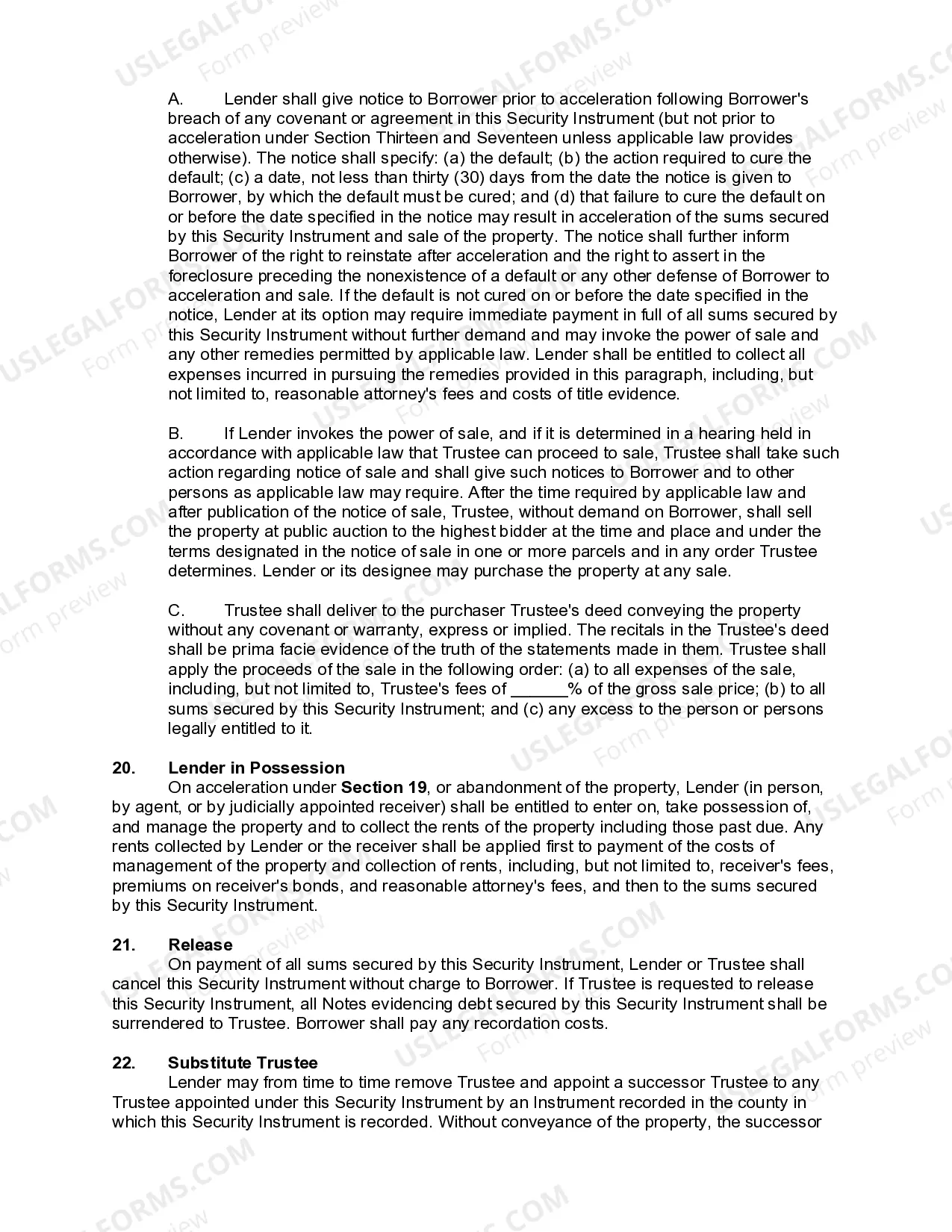 Preview North Carolina Purchase Money Deed of Trust - Condominium