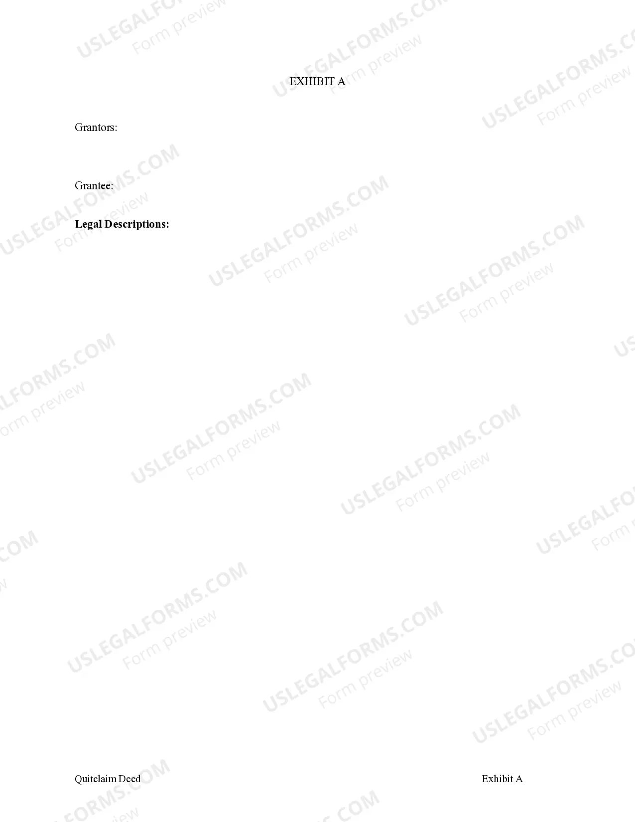 Preview Quitclaim Deed - Two Individuals to One Individual