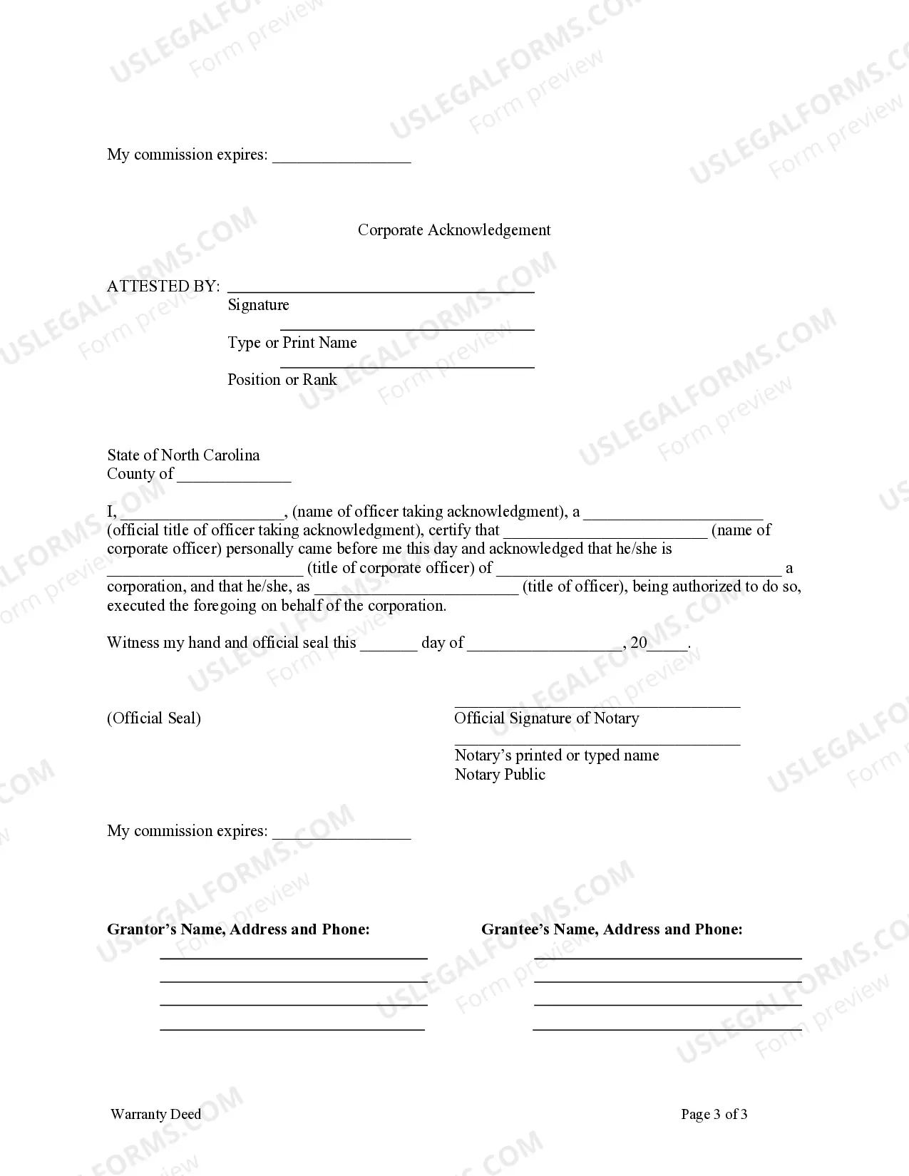 Preview General Warranty Deed - Trust to Individual