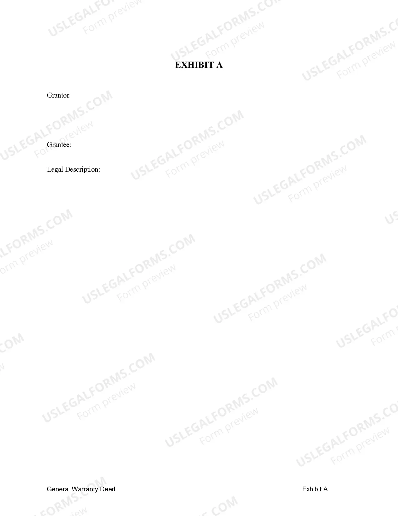 Preview General Warranty Deed from Four Individuals to One Individual