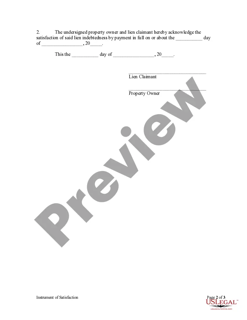 Get Instrument of Satisfaction - Individual Preview Instrument of Satisfaction - Individual