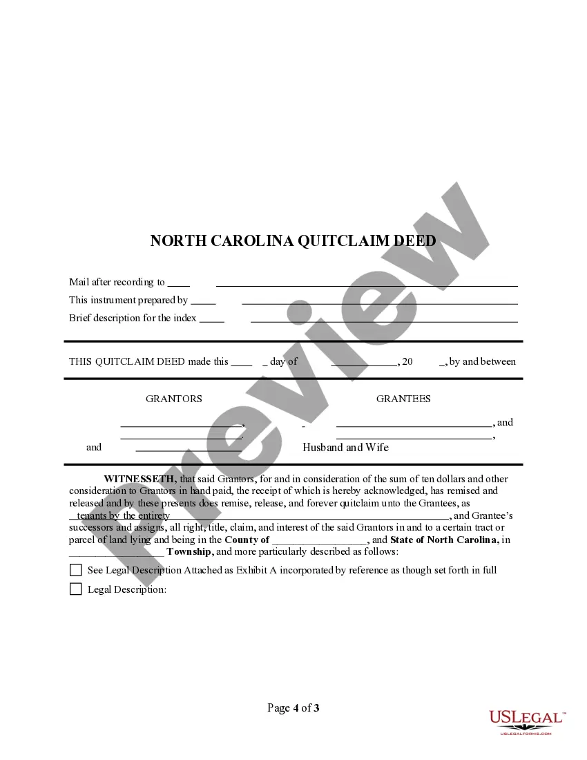Preview Quitclaim Deed by Two Individuals to Husband and Wife