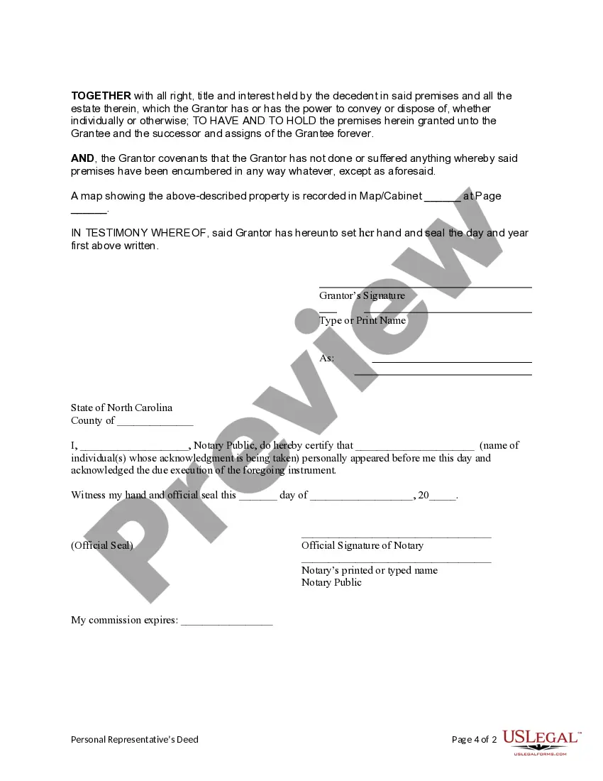 Get Personal Representative's Deed to an Individual Preview Personal Representative's Deed to an Individual