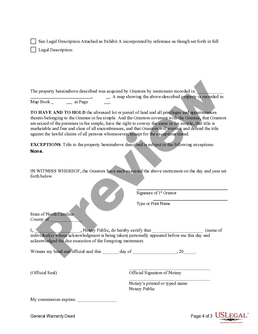 Get General Warranty Deed from three Individuals to an Individual Preview General Warranty Deed from three Individuals to an Individual