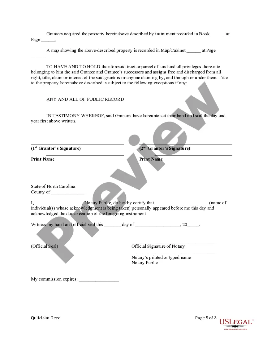 Get Quitclaim Deed from Two Individuals to Two Individuals Preview Quitclaim Deed from Two Individuals to Two Individuals