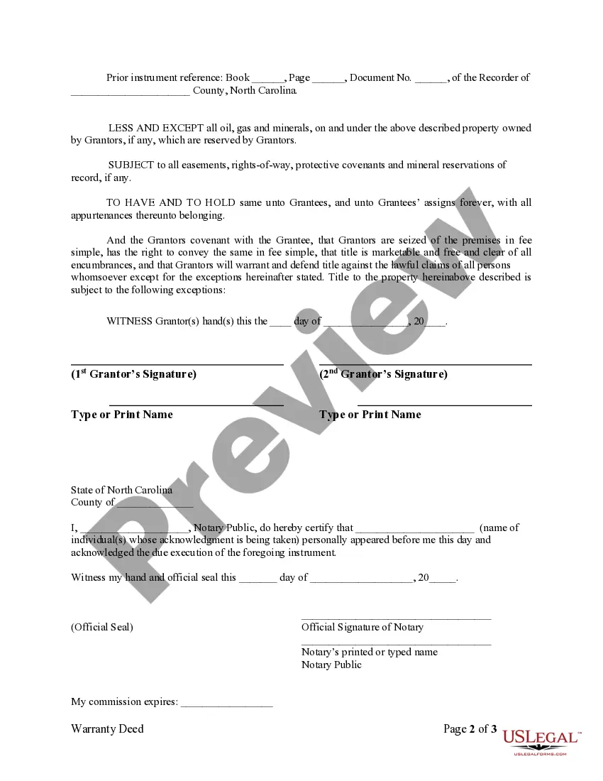 Preview General Warranty Deed from two Individuals to LLC