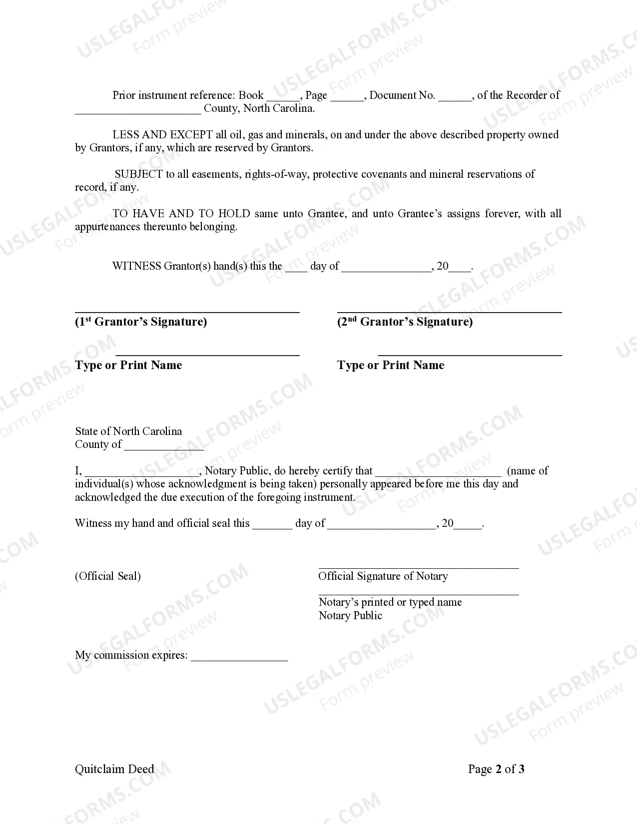 Preview Quitclaim Deed by Two Individuals to Corporation