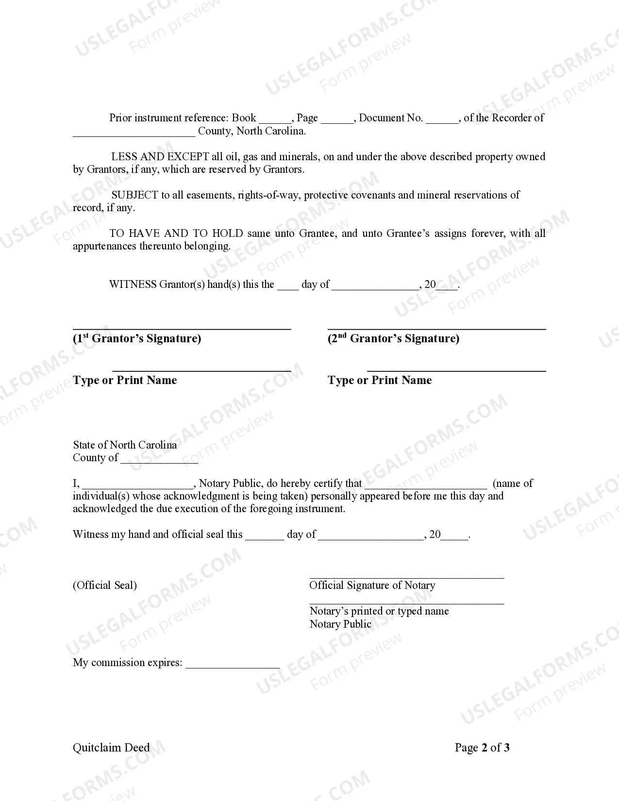 Preview Quitclaim Deed from Husband and Wife to Corporation