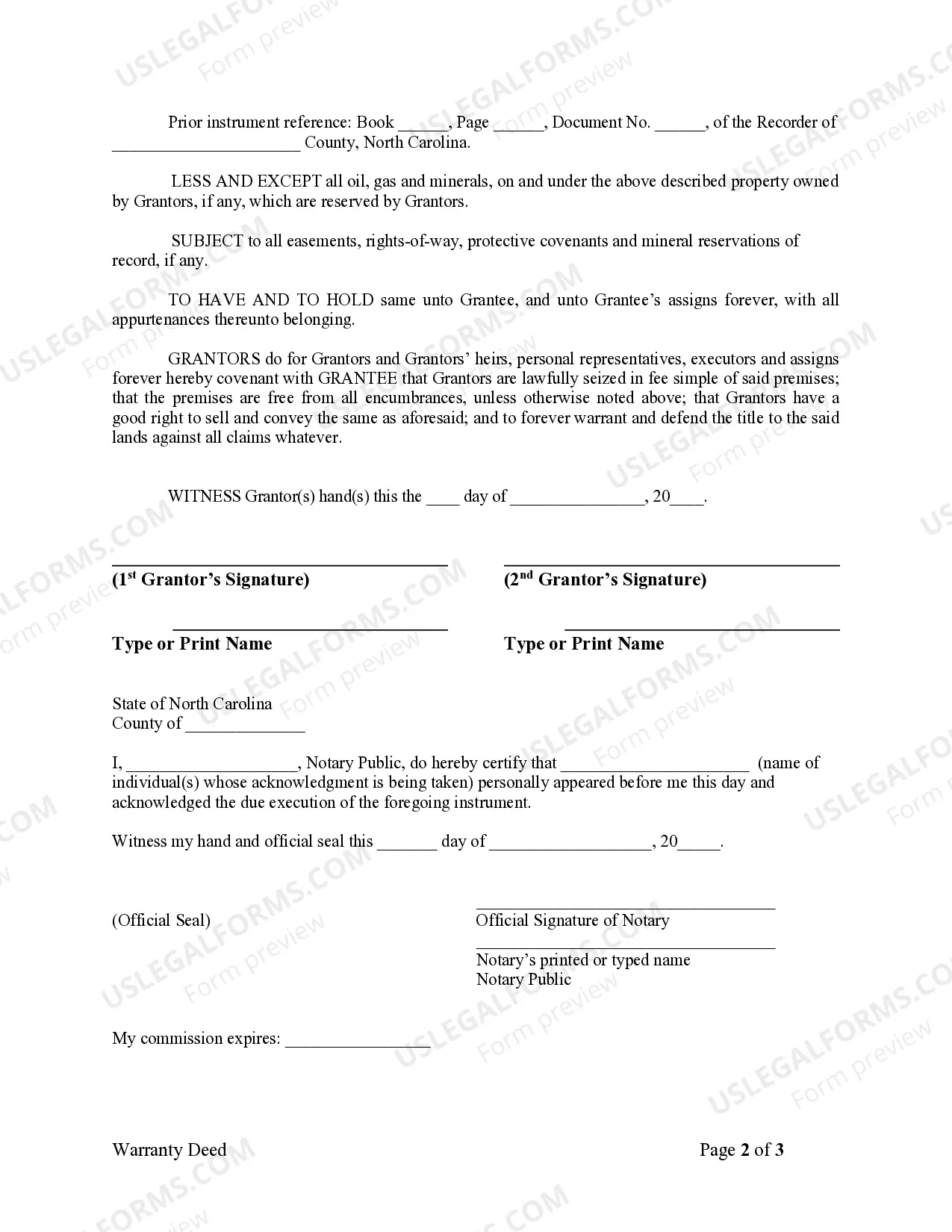 Preview General Warranty Deed from Husband and Wife to Corporation