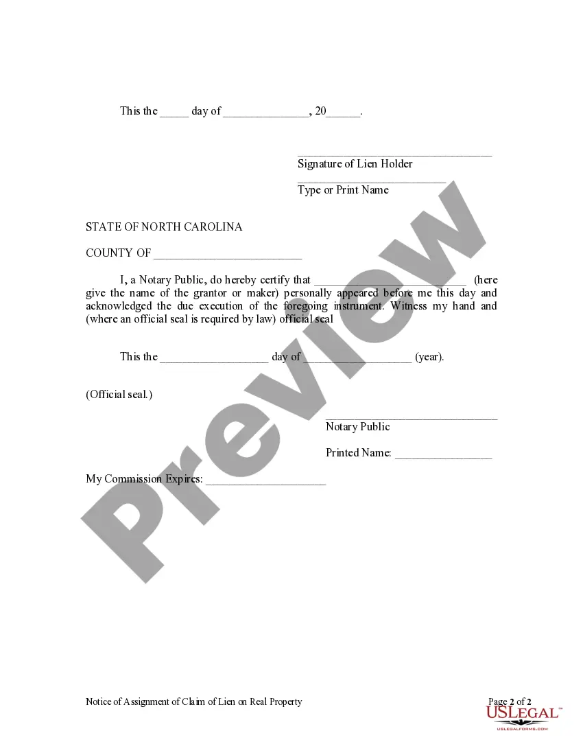 Preview Notice of Assignment - Individual