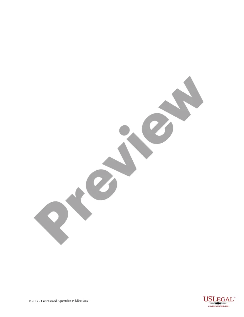 Preview Trainer's Facility Use Agreement - Horse Equine Forms