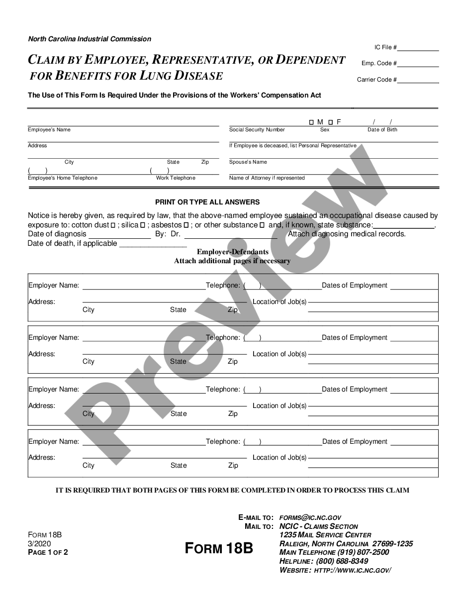 form Claim by Employee or Personal Representative for Workers' Compensation preview